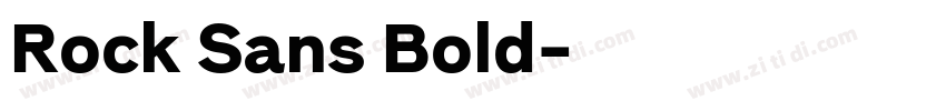 Rock Sans Bold字体转换